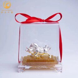 銀錠生肖牛擺件 牛年公司開業(yè)優(yōu)選商務(wù)禮品